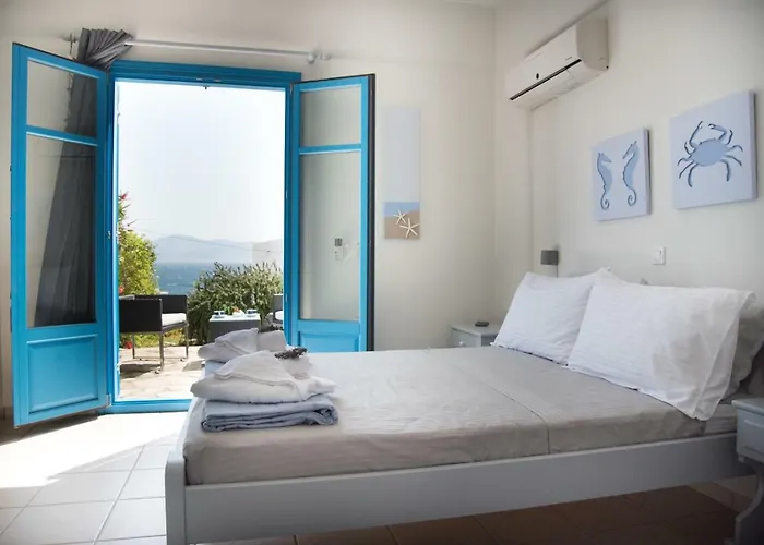 Just Blue With Amazing Sea Views In Tatil Evi Piso Livadi